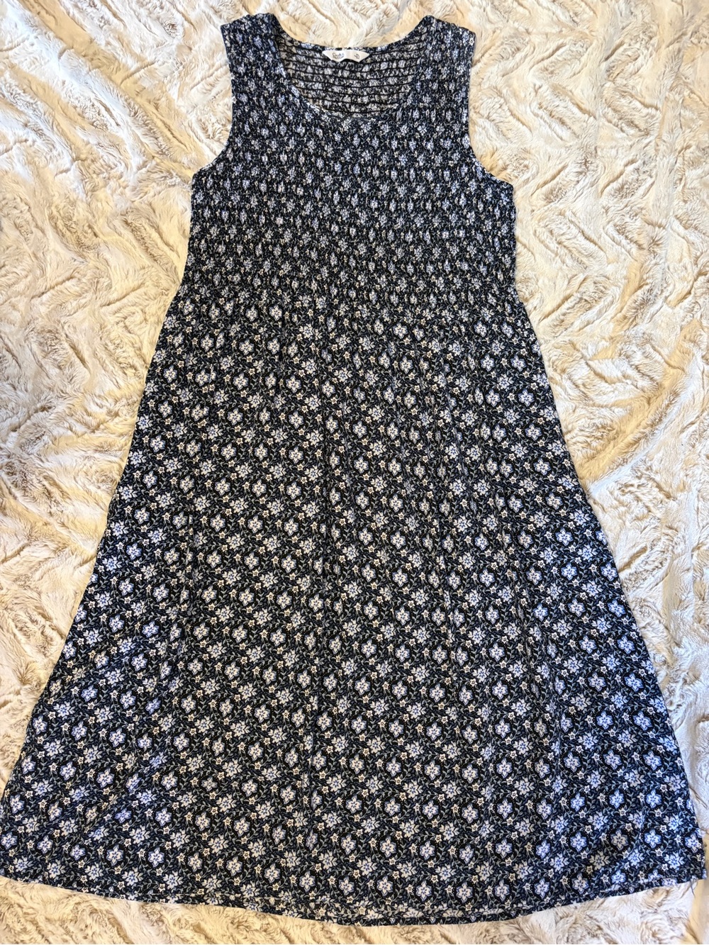 croft & barrow Blue and White Floral Dress